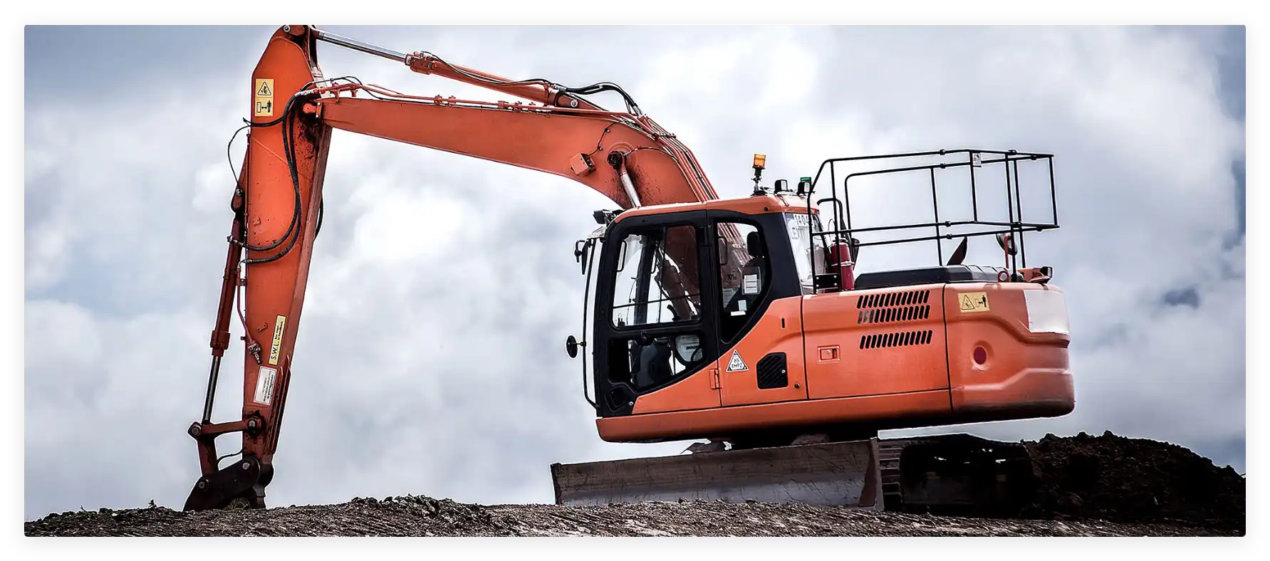 Epen sliding bearing in construction machinery